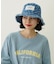 FLORAL PATTERN DENIM FRINGE BUCKET HAT