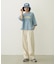 FLORAL PATTERN DENIM FRINGE BUCKET HAT