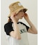 FLORAL PATTERN DENIM FRINGE BUCKET HAT
