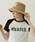 FLORAL PATTERN DENIM FRINGE BUCKET HAT