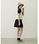 FLORAL PATTERN DENIM FRINGE BUCKET HAT