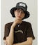 FLORAL PATTERN DENIM FRINGE BUCKET HAT