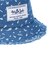 FLORAL PATTERN DENIM FRINGE BUCKET HAT
