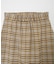 PLAID PLEATED HEM SKIRT