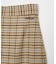 PLAID PLEATED HEM SKIRT