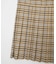 PLAID PLEATED HEM SKIRT