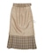 PLAID PLEATED HEM SKIRT