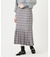 PLAID PLEATED HEM SKIRT