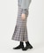 PLAID PLEATED HEM SKIRT