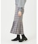 PLAID PLEATED HEM SKIRT