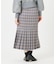 PLAID PLEATED HEM SKIRT