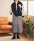 PLAID PLEATED HEM SKIRT