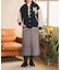 PLAID PLEATED HEM SKIRT