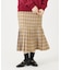 PLAID PLEATED HEM SKIRT