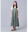 LACE-UP GATHERED DRESS