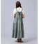 LACE-UP GATHERED DRESS