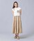 LACE-UP GATHERED DRESS