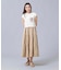 LACE-UP GATHERED DRESS