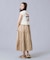 LACE-UP GATHERED DRESS
