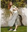 LACE-UP GATHERED DRESS