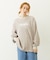 STRIPED FLOWER WAFFLE L/S TOP