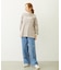STRIPED FLOWER WAFFLE L/S TOP