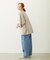 STRIPED FLOWER WAFFLE L/S TOP