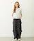 STRIPED FLOWER WAFFLE S/S TOP