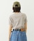STRIPED FLOWER WAFFLE S/S TOP