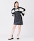 FAUX LEATHER MINI JUMPER SKIRT