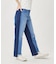 BICOLOR DENIM PANTS