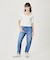 BICOLOR DENIM PANTS