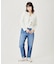 BICOLOR DENIM PANTS