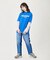 BICOLOR DENIM PANTS