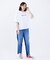 BICOLOR DENIM PANTS