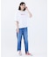 BICOLOR DENIM PANTS