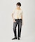 BICOLOR DENIM PANTS