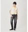 BICOLOR DENIM PANTS