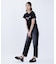 BICOLOR DENIM PANTS