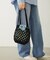KNITTED GINGHAM BAG