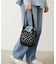 KNITTED GINGHAM BAG