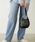 KNITTED GINGHAM BAG
