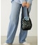 KNITTED GINGHAM BAG