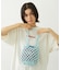 KNITTED GINGHAM BAG