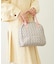 STRIPED FLOWER QUILTED BAG