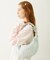 STRIPED FLOWER QUILTED SHOULDER BAG