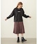 PLEATED PLAID SKIRT