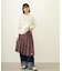 PLEATED PLAID SKIRT