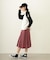 PLEATED PLAID SKIRT