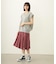 PLEATED PLAID SKIRT